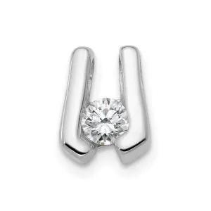 14k White Gold AA 3.75mm Diamond Slide