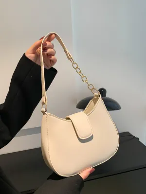 1pc Beige Underarm Shoulder Bag - Beige