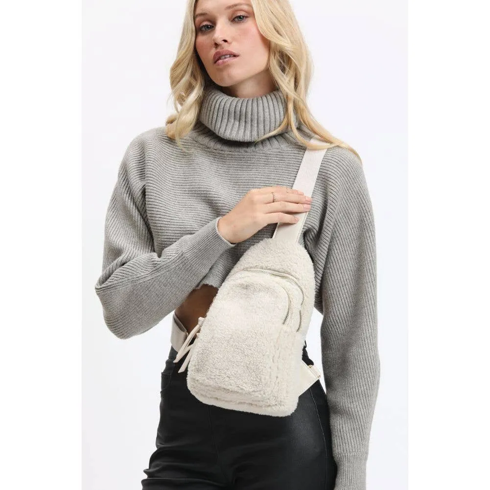Ace - Sherpa Sling Bag Backpack: Ivory - ONLY 2 LEFT!