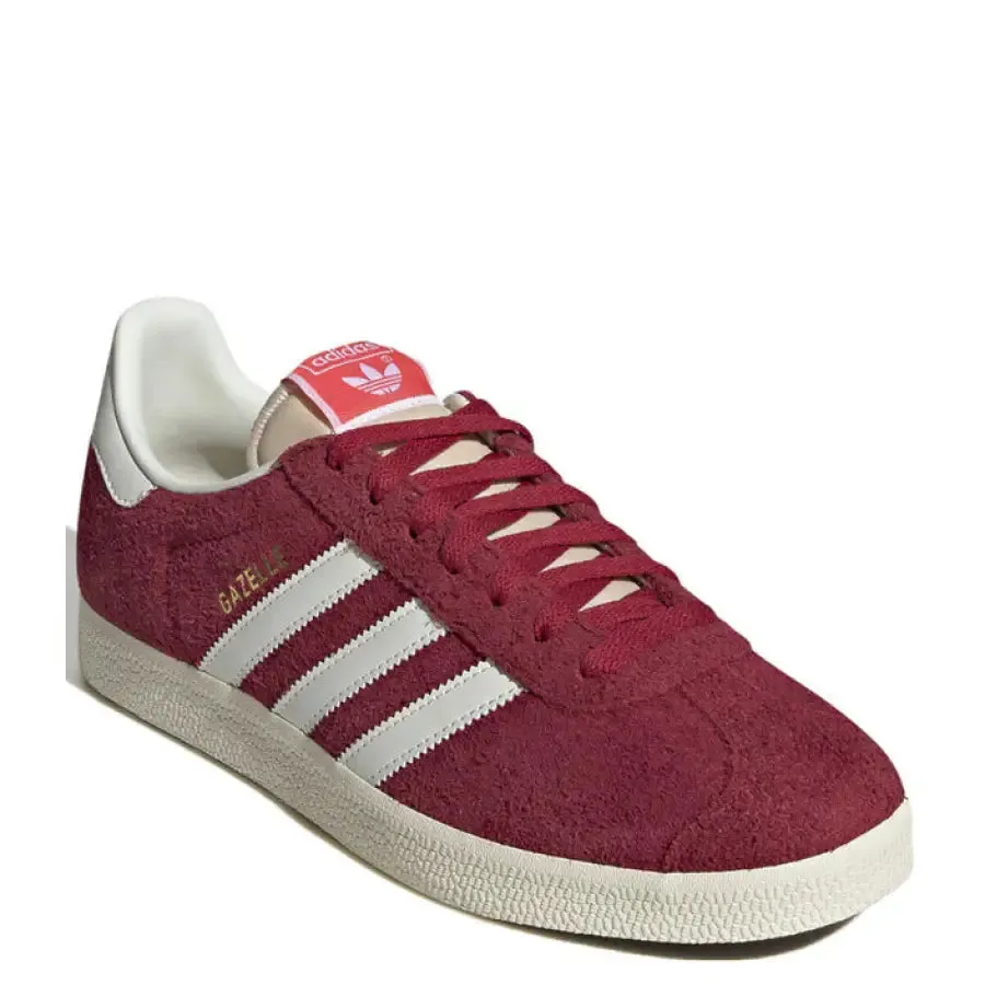 Adidas Men Red Striped Slip On Sneakers
