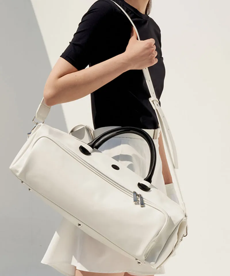 Anell Golf Baguette Golf Boston Bag - White