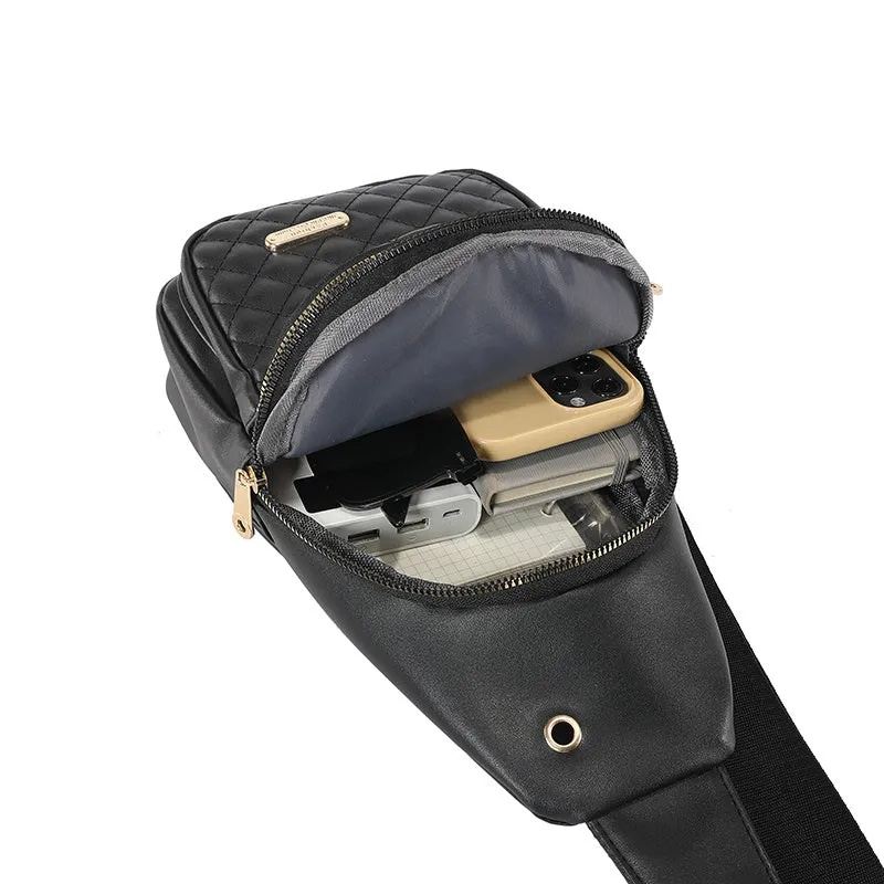 Aureva Soft Leather Stitching Shoulder Bag