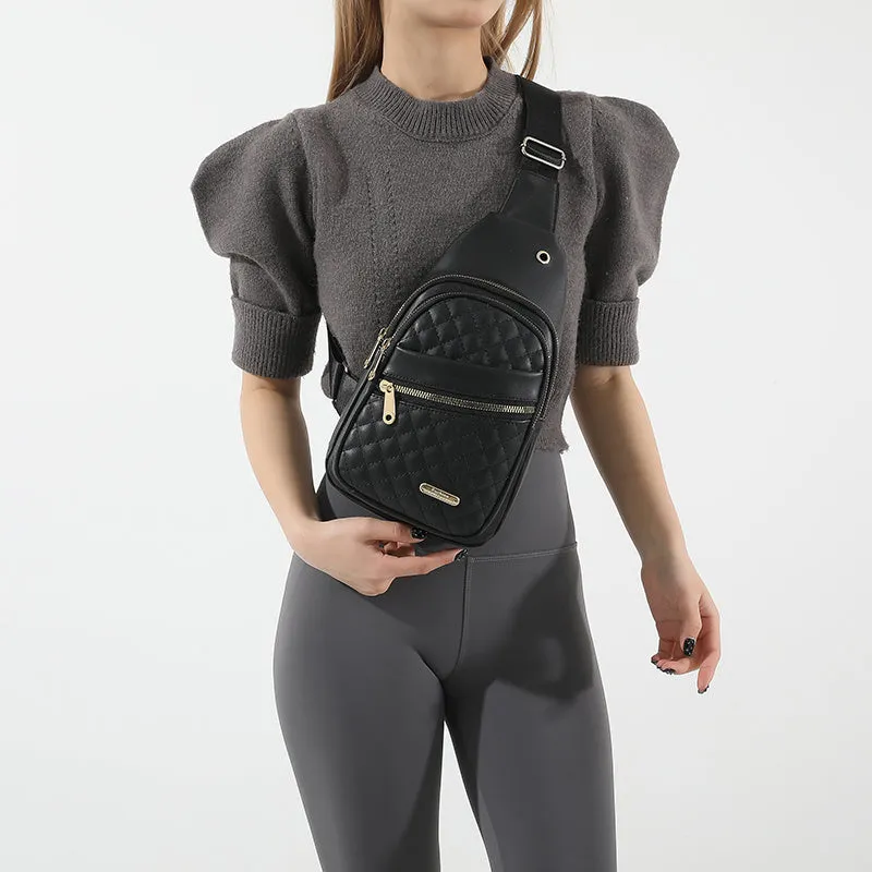 Aureva Soft Leather Stitching Shoulder Bag