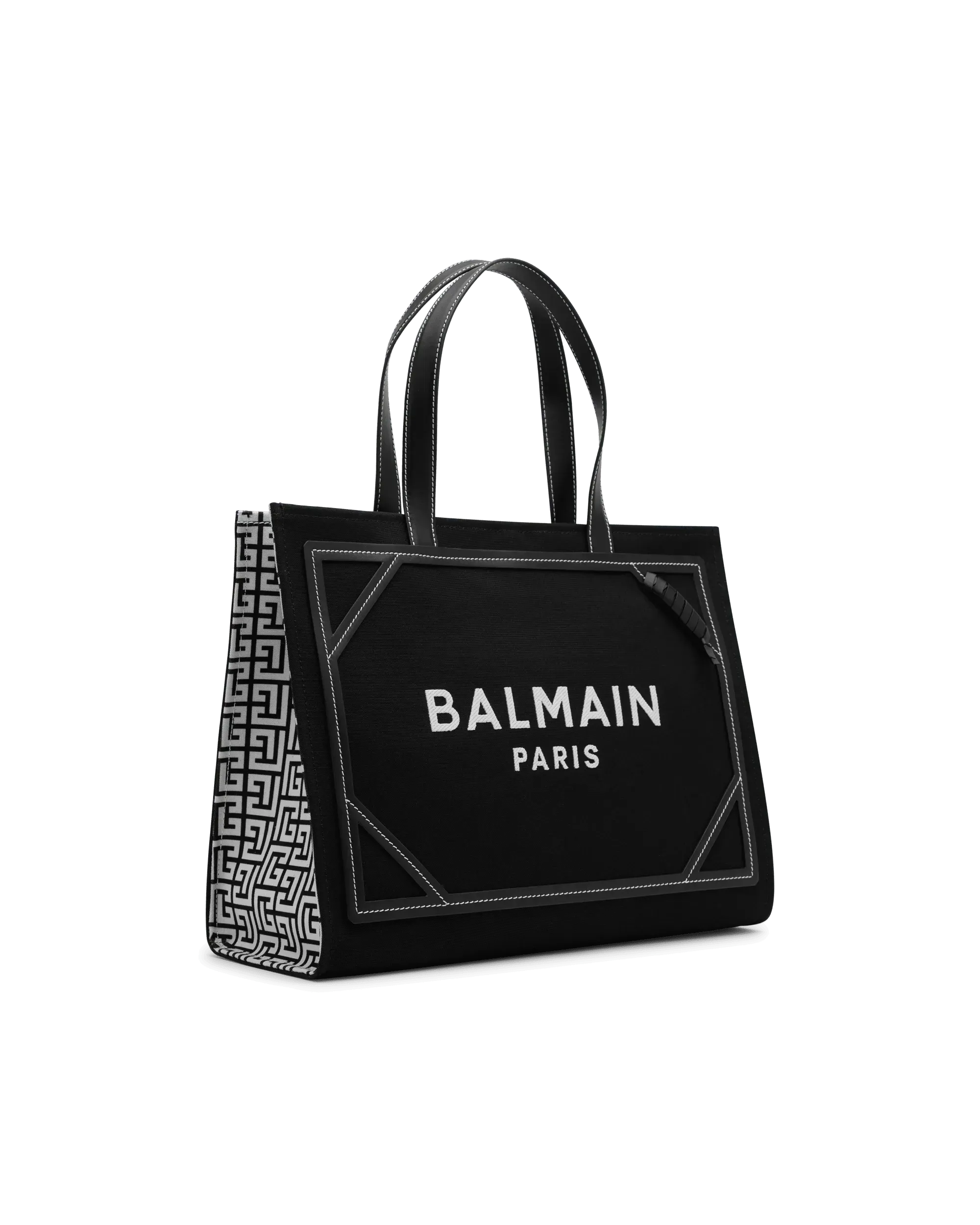 B-Army 42 Medium Canvas Monogram Shopper Tote