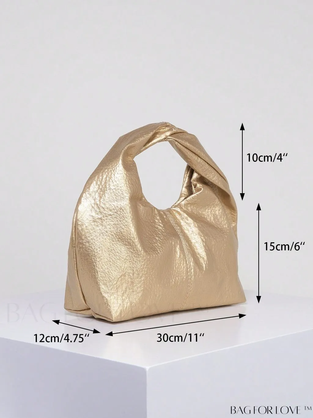 BagForLove - Black Minimalist Medium Hobo: Stylish Top Handle for Everyday Use