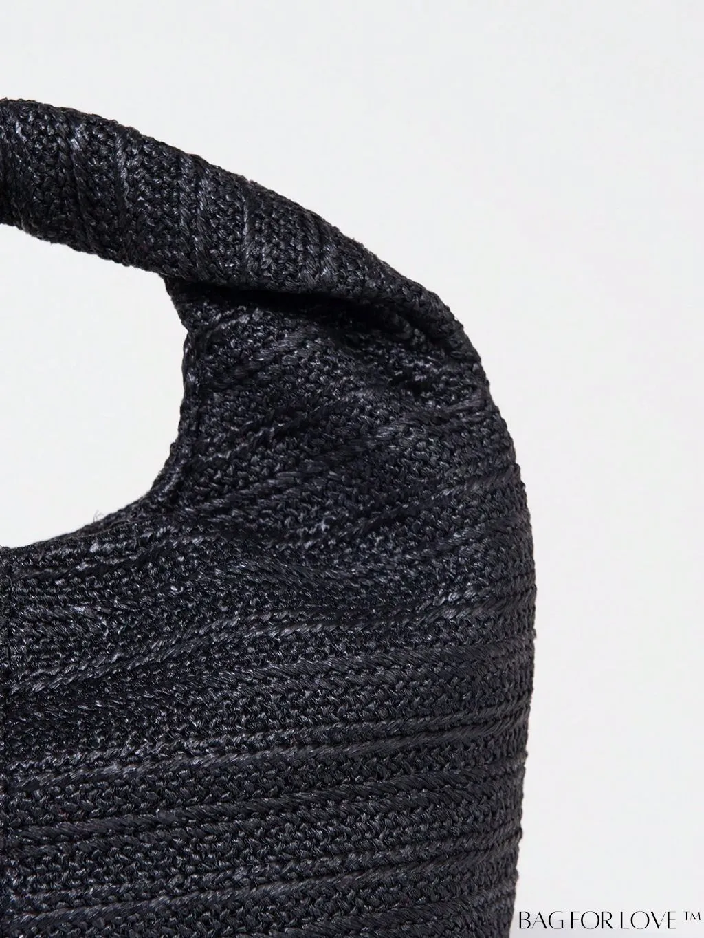 BagForLove - Black Minimalist Medium Hobo: Stylish Top Handle for Everyday Use