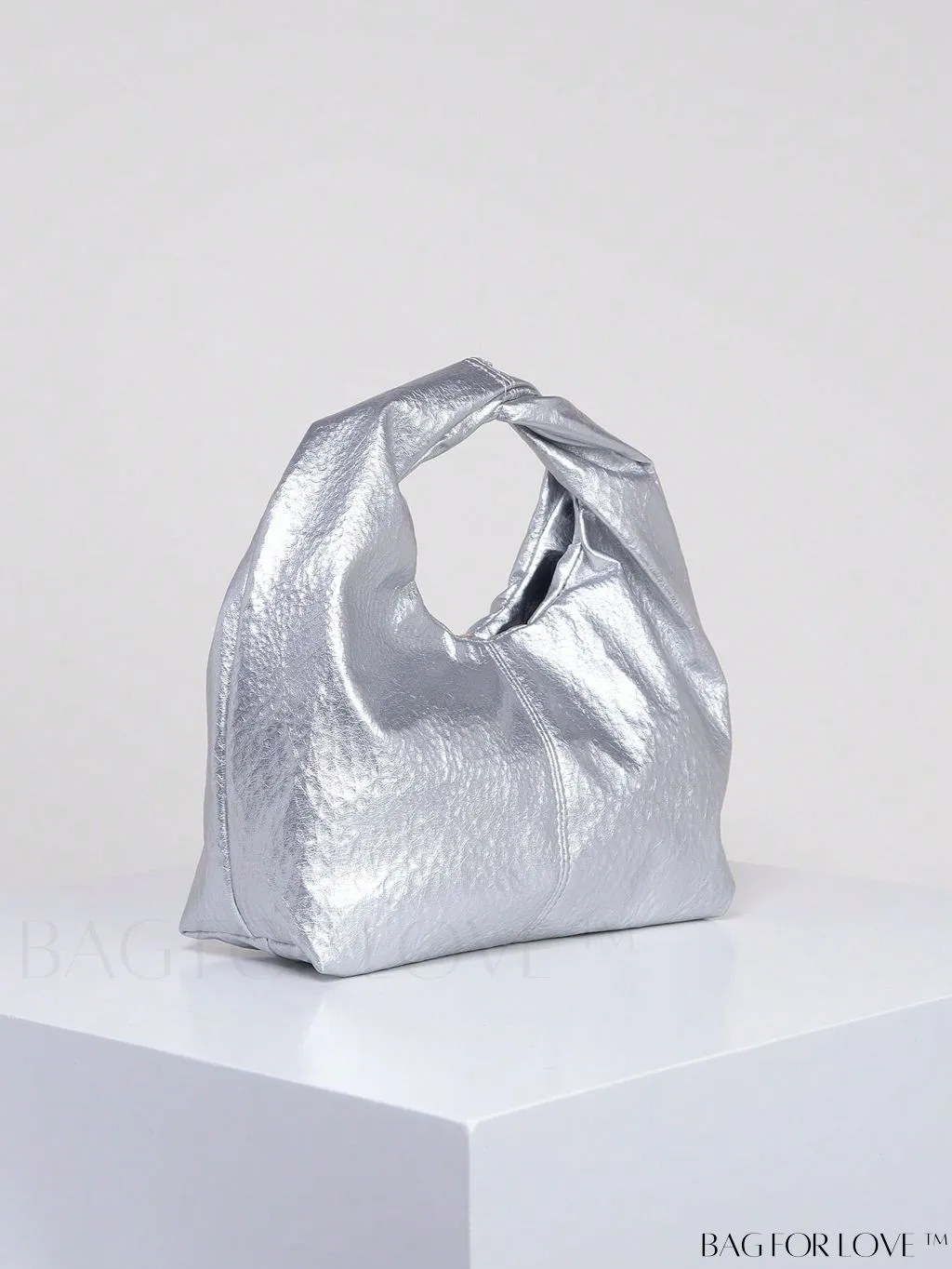 BagForLove - Black Minimalist Medium Hobo: Stylish Top Handle for Everyday Use