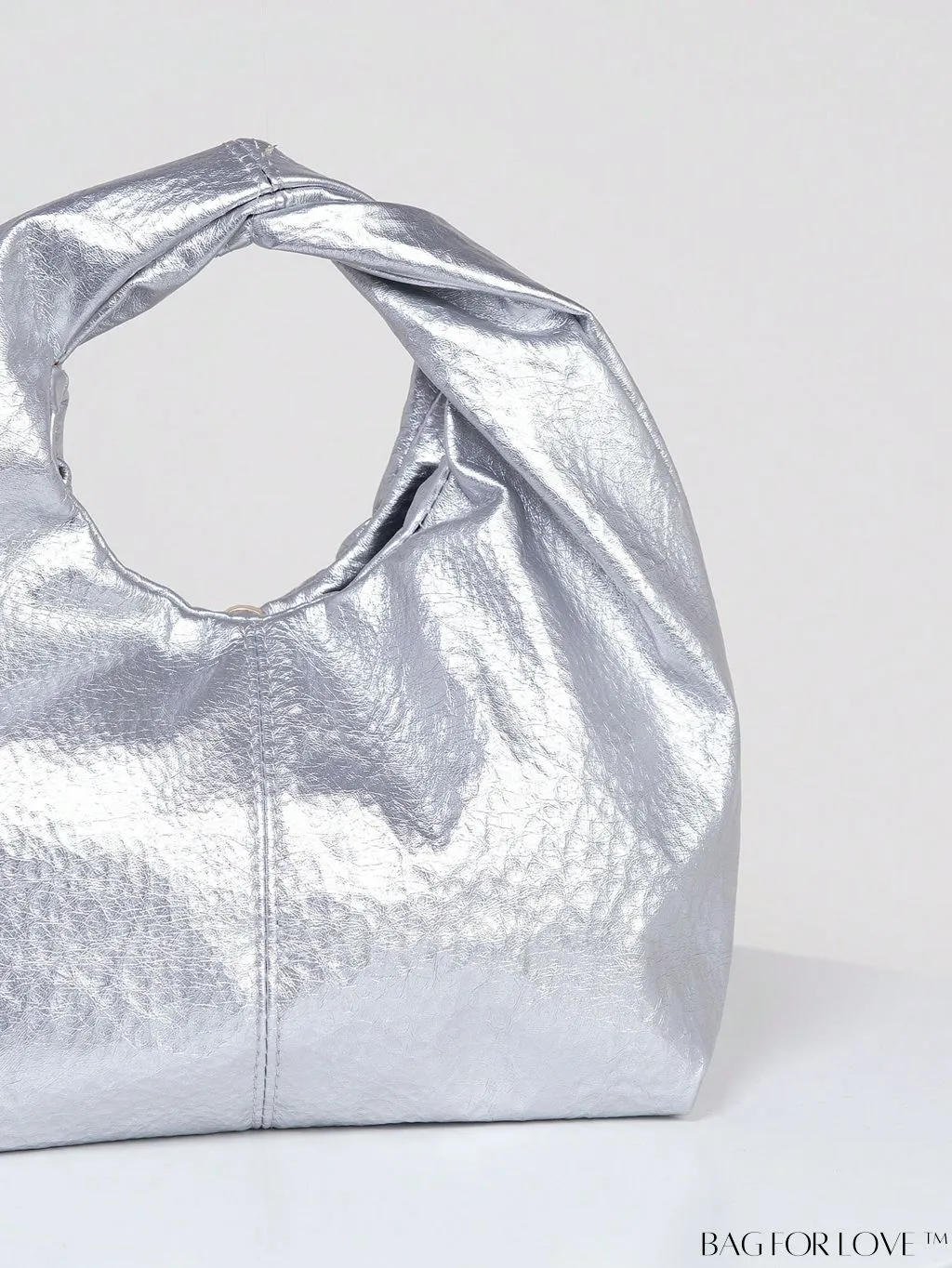 BagForLove - Black Minimalist Medium Hobo: Stylish Top Handle for Everyday Use