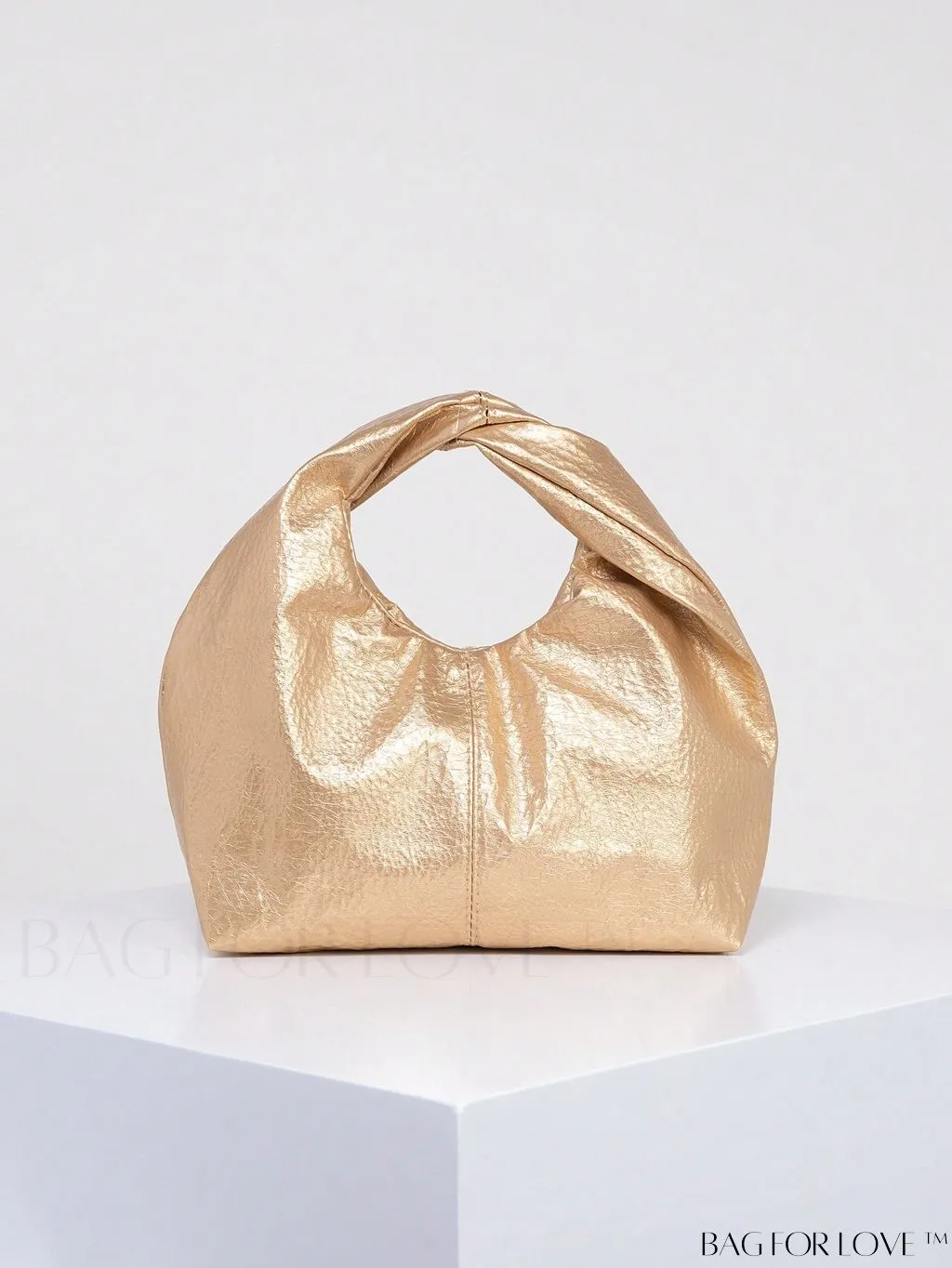 BagForLove - Black Minimalist Medium Hobo: Stylish Top Handle for Everyday Use