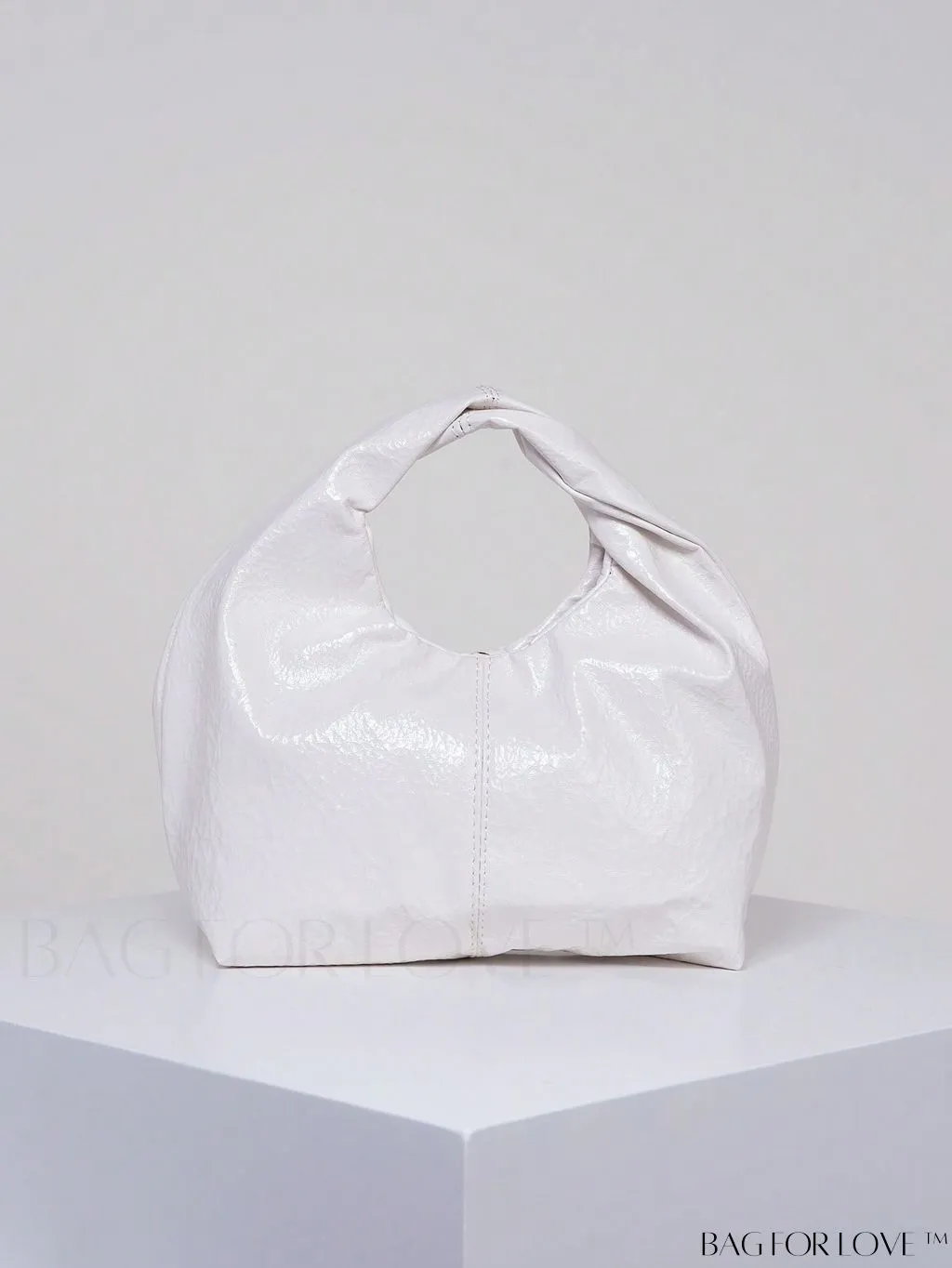 BagForLove - Black Minimalist Medium Hobo: Stylish Top Handle for Everyday Use