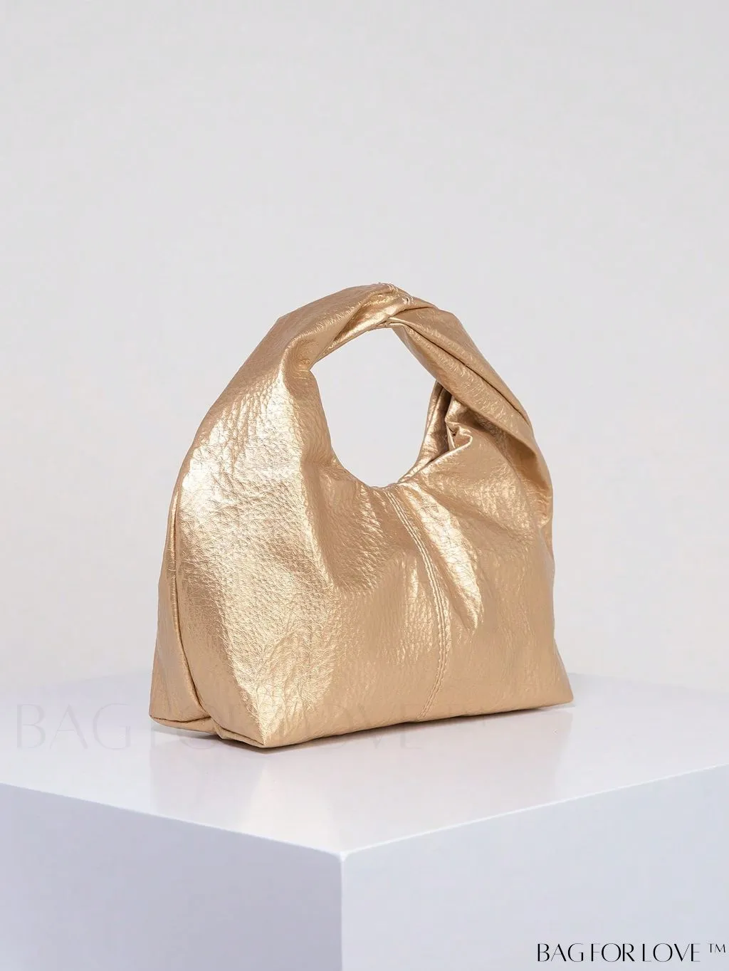 BagForLove - Black Minimalist Medium Hobo: Stylish Top Handle for Everyday Use