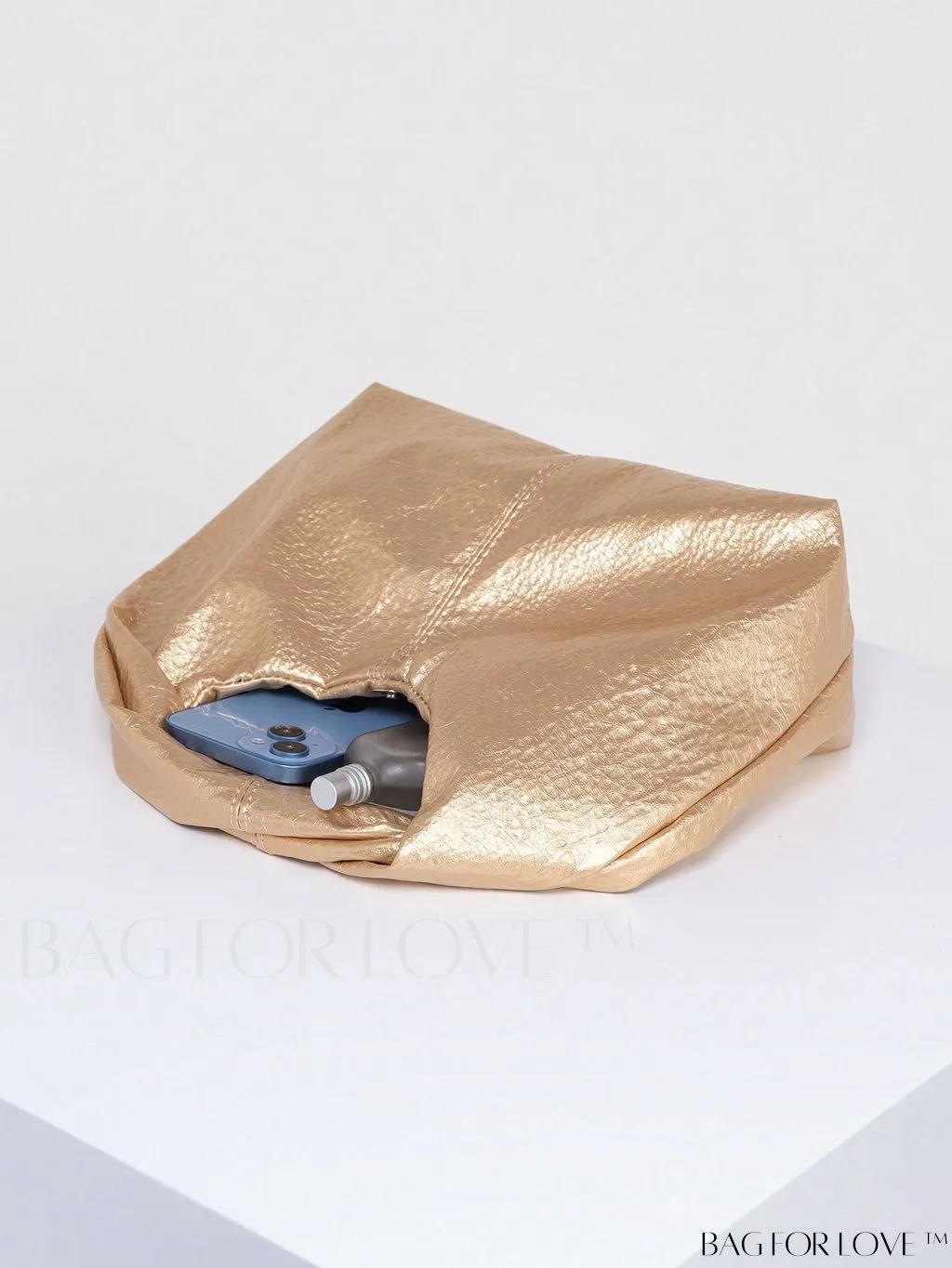 BagForLove - Black Minimalist Medium Hobo: Stylish Top Handle for Everyday Use