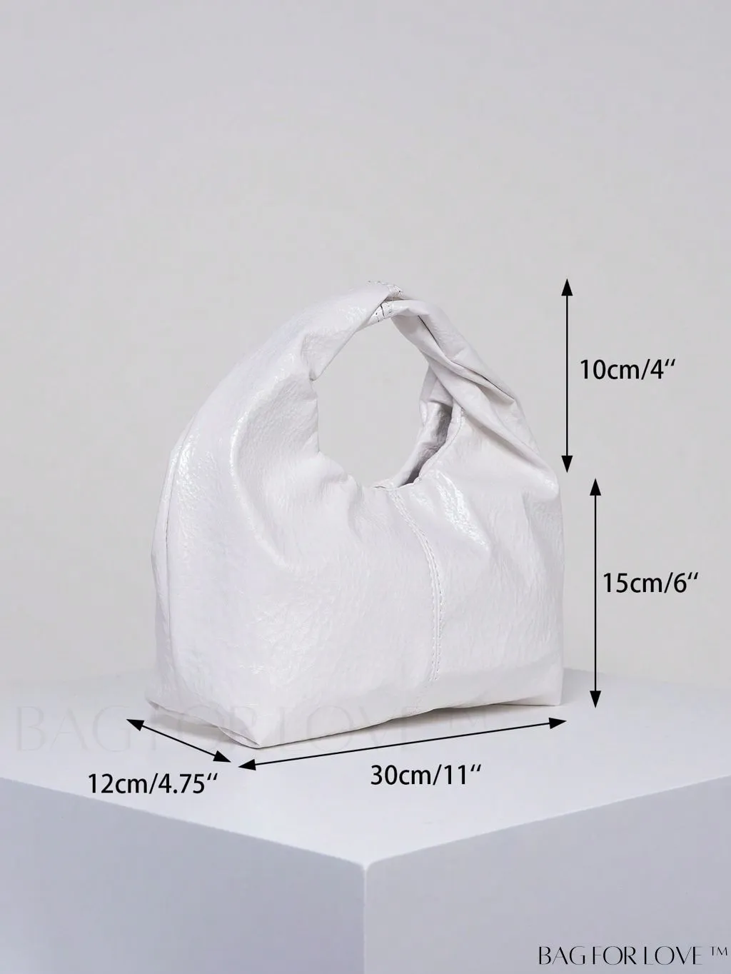 BagForLove - Black Minimalist Medium Hobo: Stylish Top Handle for Everyday Use