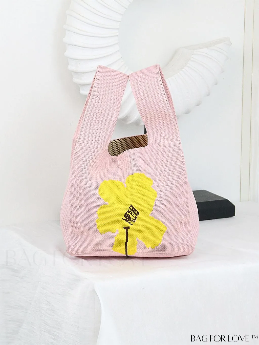 BagForLove - Chic Color Block Handbag with Geometric Crochet Pattern for Stylish Vacation