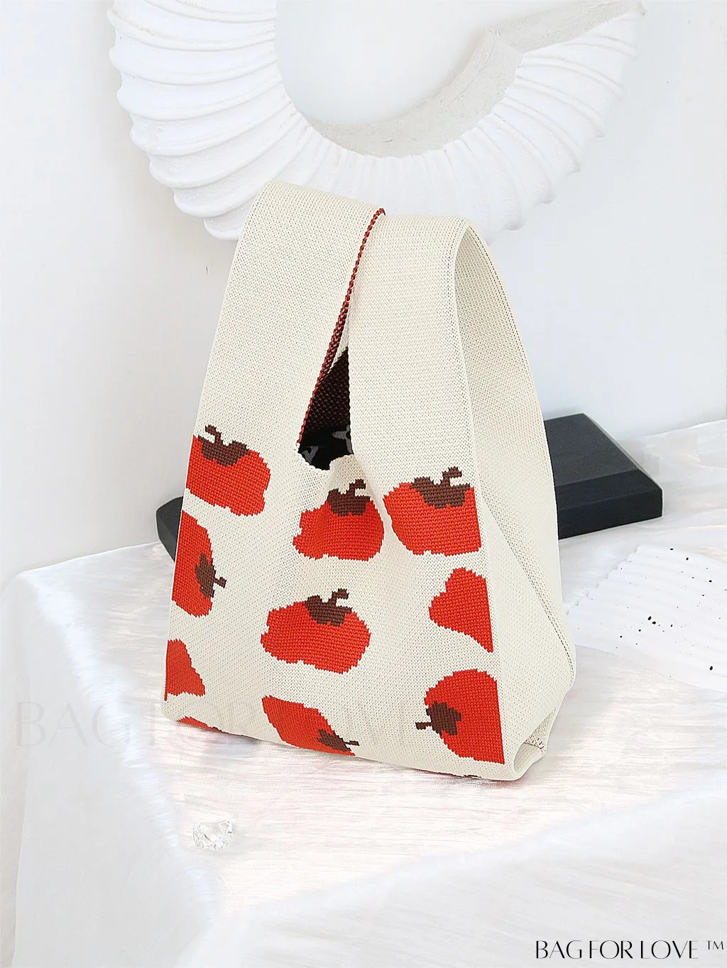 BagForLove - Chic Color Block Handbag with Geometric Crochet Pattern for Stylish Vacation