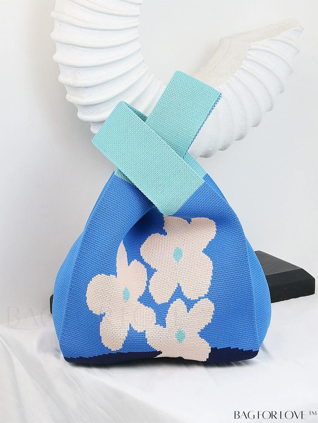 BagForLove - Chic Color Block Handbag with Geometric Crochet Pattern for Stylish Vacation