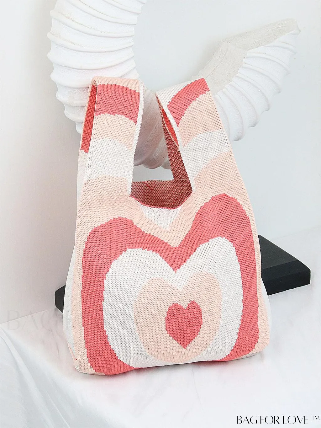BagForLove - Chic Color Block Handbag with Geometric Crochet Pattern for Stylish Vacation