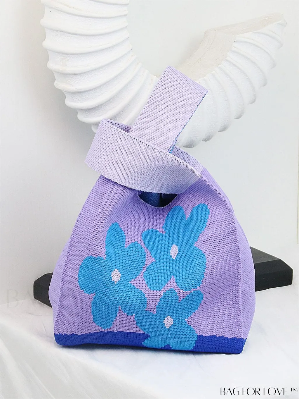BagForLove - Chic Color Block Handbag with Geometric Crochet Pattern for Stylish Vacation