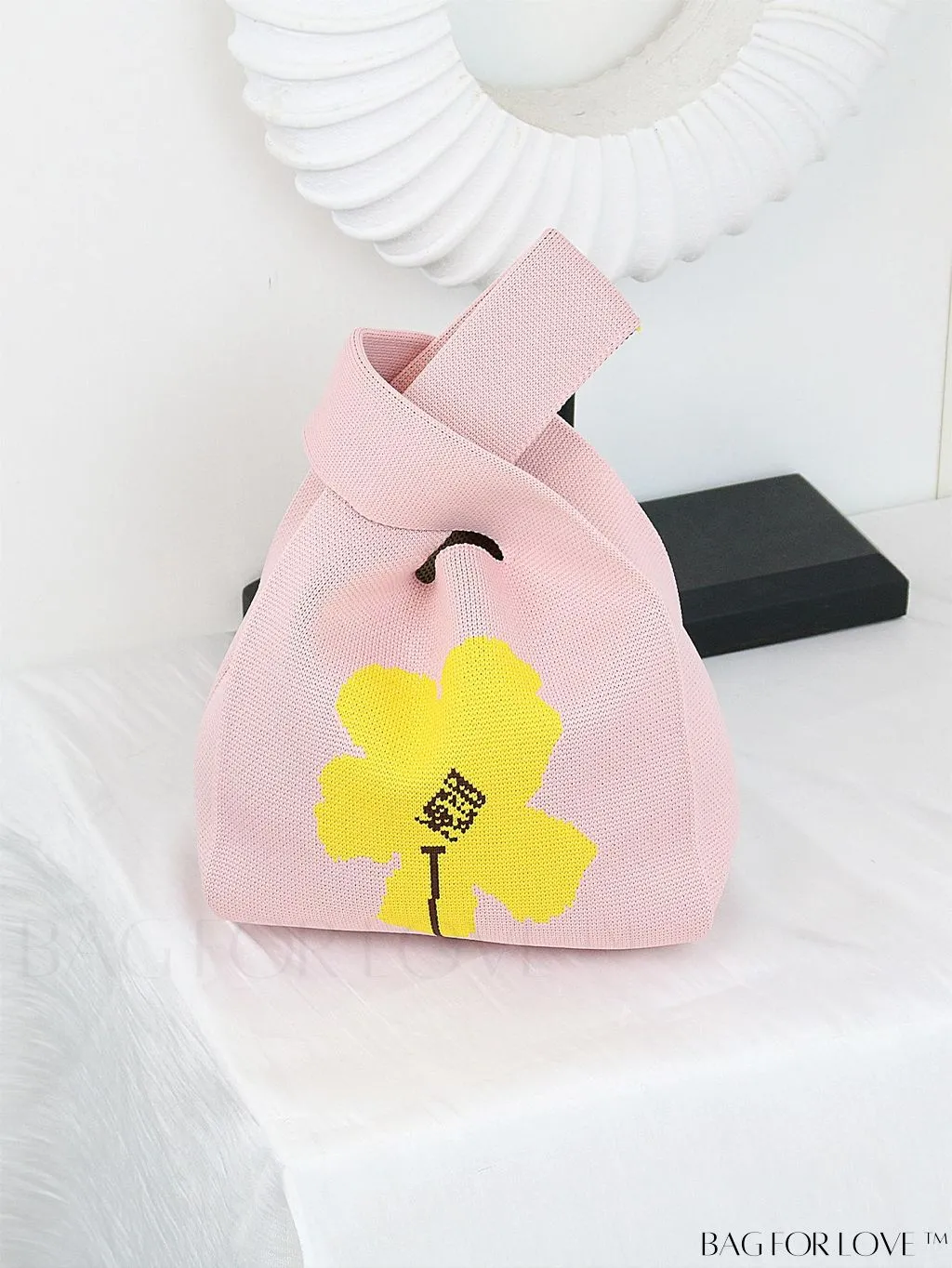 BagForLove - Chic Color Block Handbag with Geometric Crochet Pattern for Stylish Vacation