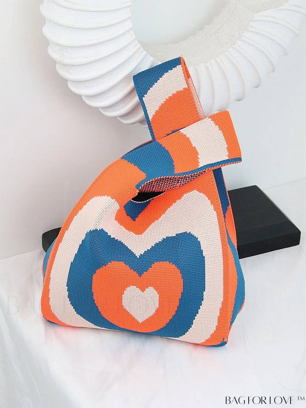 BagForLove - Chic Color Block Handbag with Geometric Crochet Pattern for Stylish Vacation
