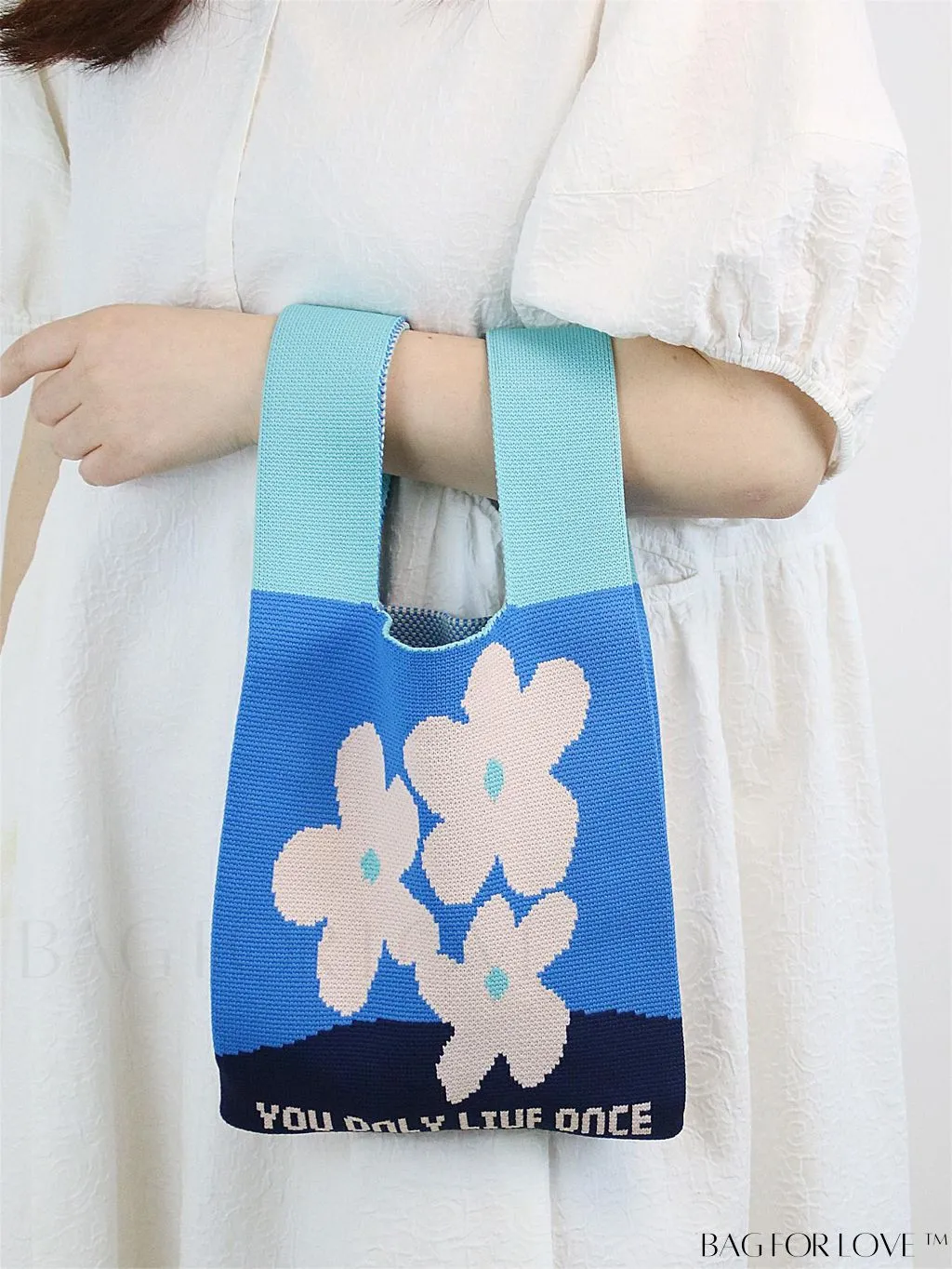 BagForLove - Chic Color Block Handbag with Geometric Crochet Pattern for Stylish Vacation