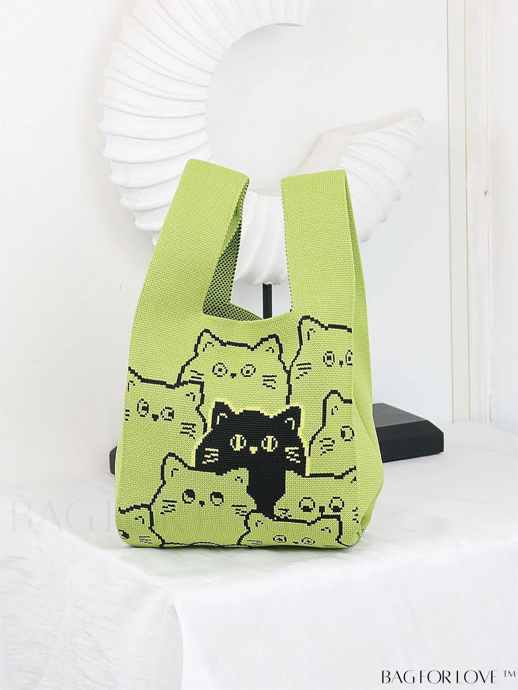 BagForLove - Chic Color Block Handbag with Geometric Crochet Pattern for Stylish Vacation