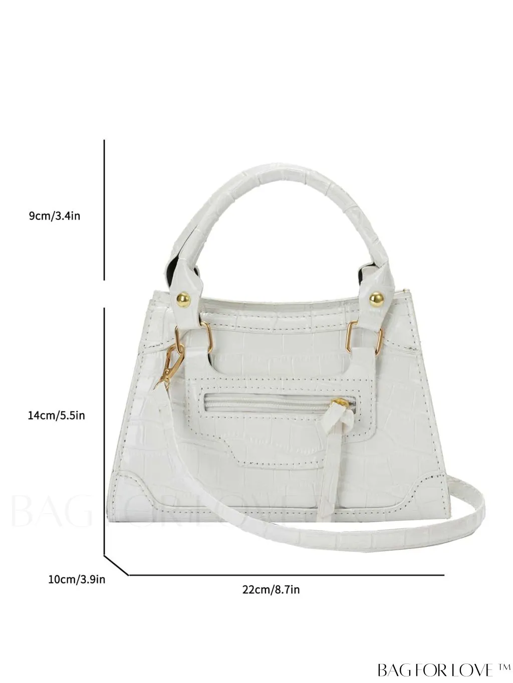BagForLove - Chic Crocodile Pattern Tote Bag & Crossbody: Stylish Womens Fashion Accessory