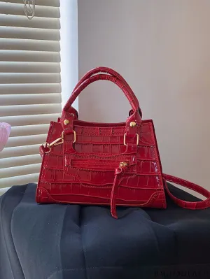 BagForLove - Chic Crocodile Pattern Tote Bag & Crossbody: Stylish Womens Fashion Accessory