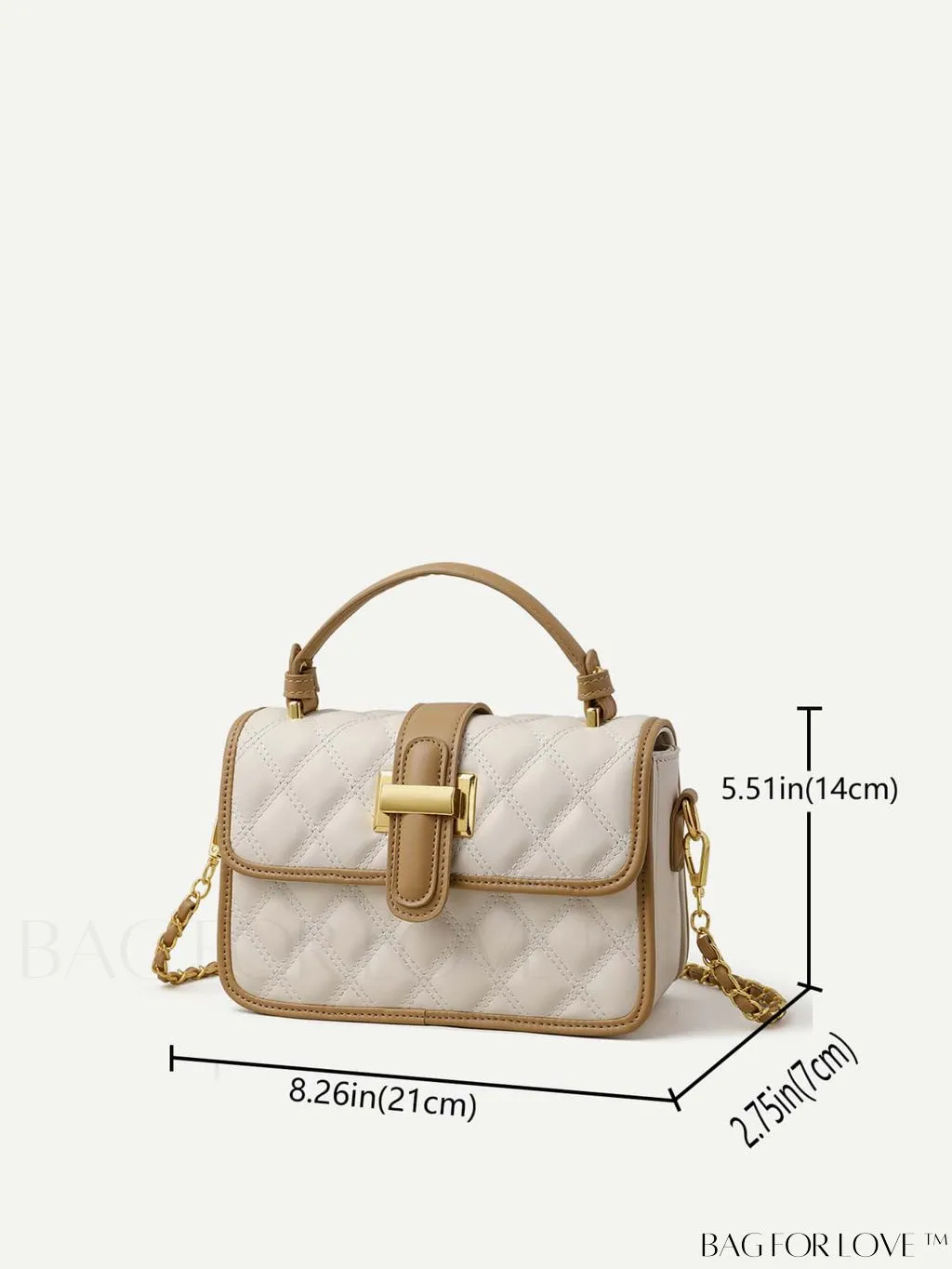 BagForLove - Chic Flap Handbag with Metallic Chain Strap
