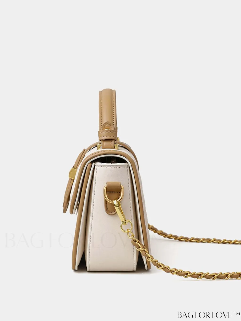 BagForLove - Chic Flap Handbag with Metallic Chain Strap