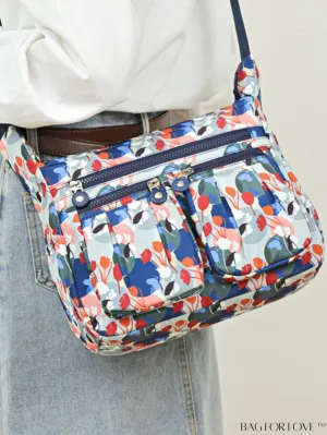 BagForLove - Chic Floral Print Crossbody Bag with Multiple Pockets