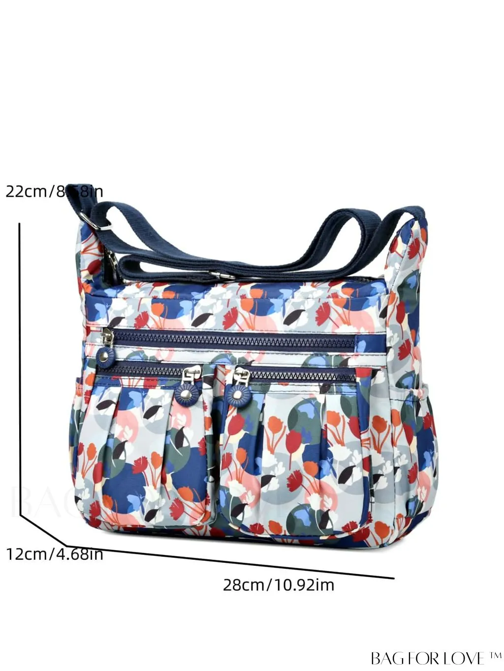 BagForLove - Chic Floral Print Crossbody Bag with Multiple Pockets
