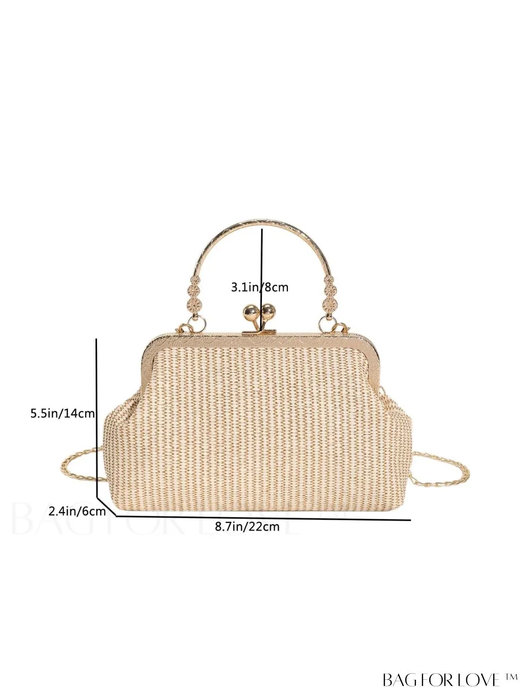 BagForLove - Chic Khaki Crossbody Handbag with Chain Strap - Effortlessly Fashionable and Versatile