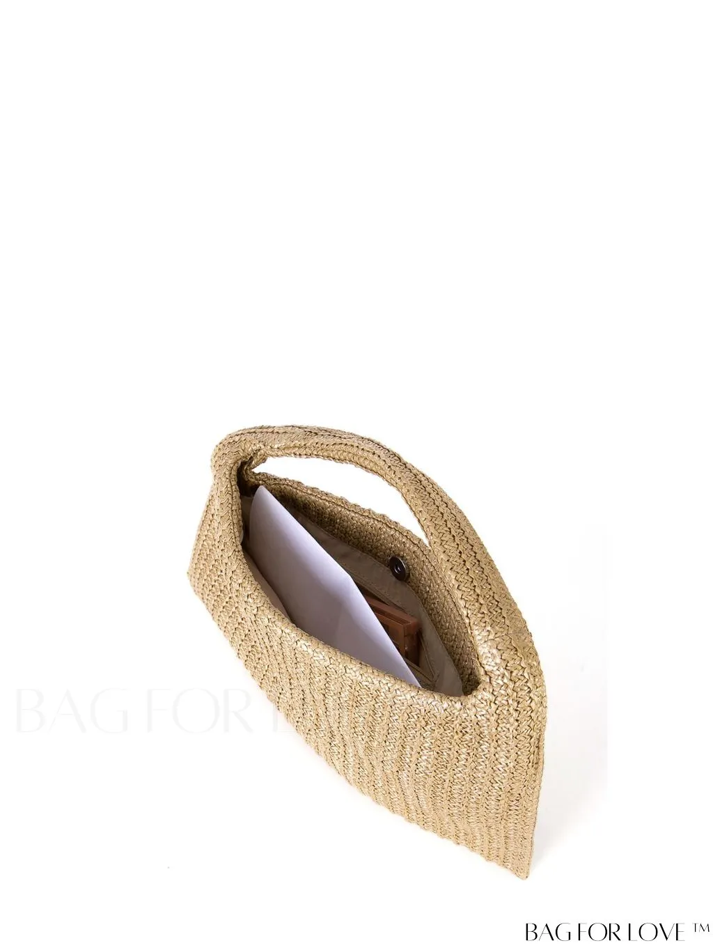 BagForLove - Chic Khaki Woven Straw Handbag for Women
