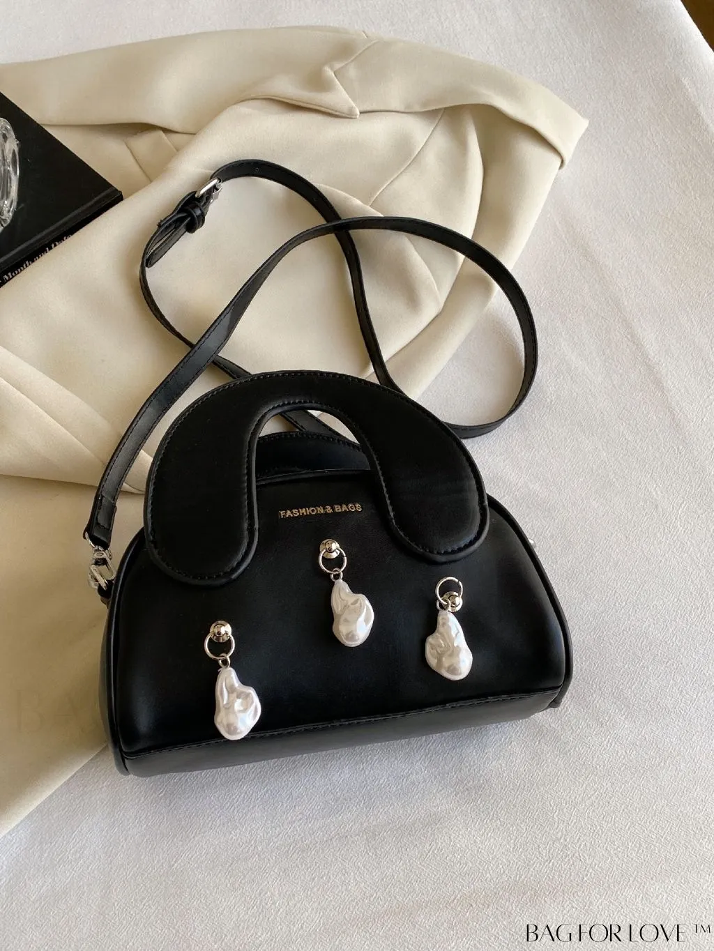 BagForLove - Chic Letter-Printed Tote Bag with Adjustable Shoulder Strap