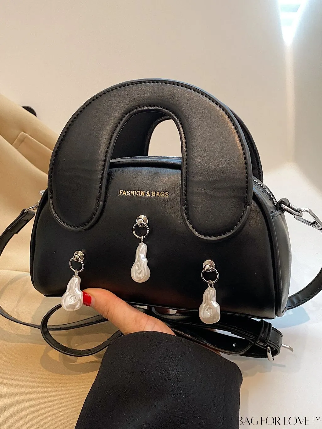 BagForLove - Chic Letter-Printed Tote Bag with Adjustable Shoulder Strap