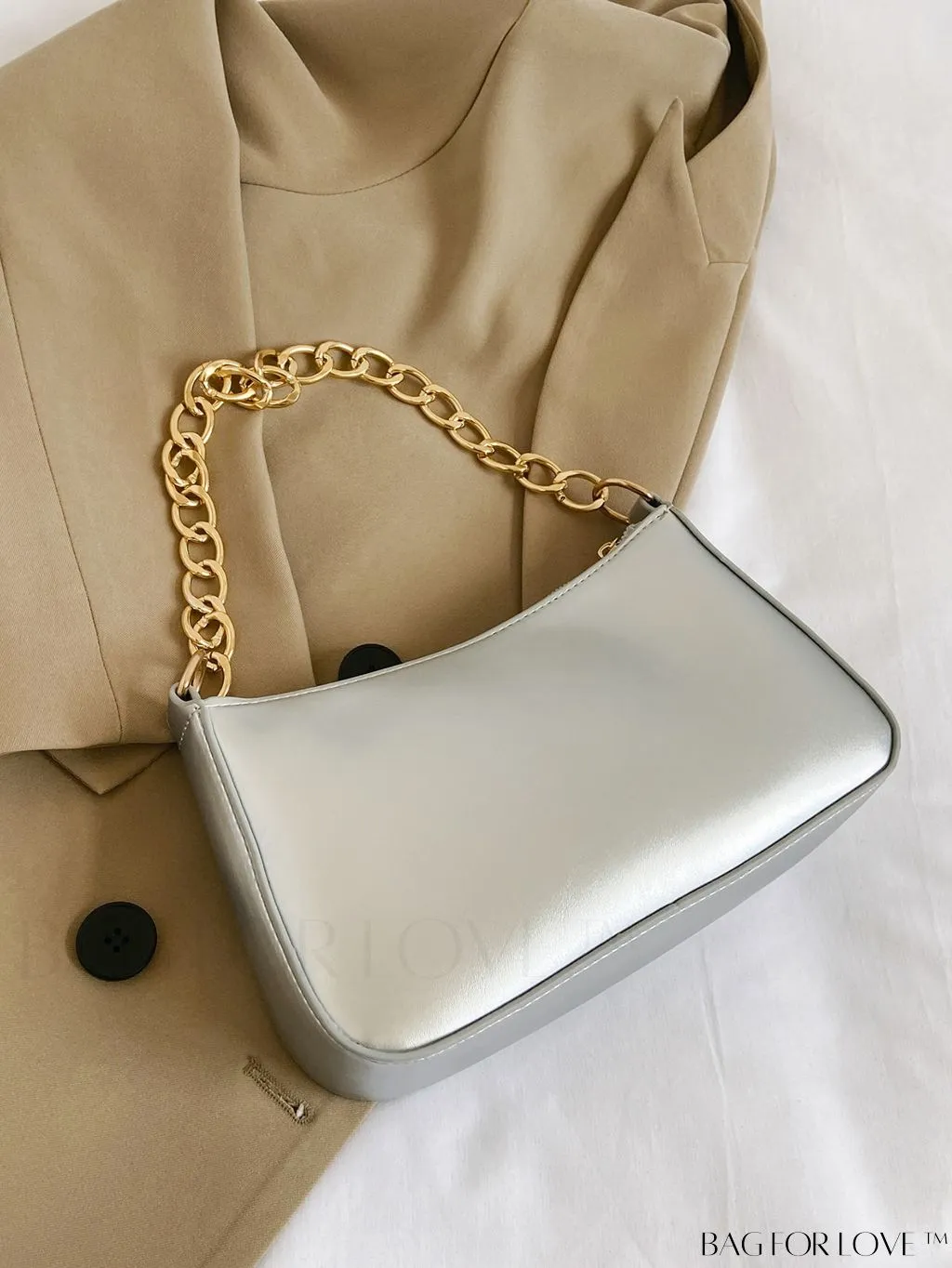 BagForLove - Chic Metallic Square Bag: Multiple Pockets, Fashion Chain Strap Handbag