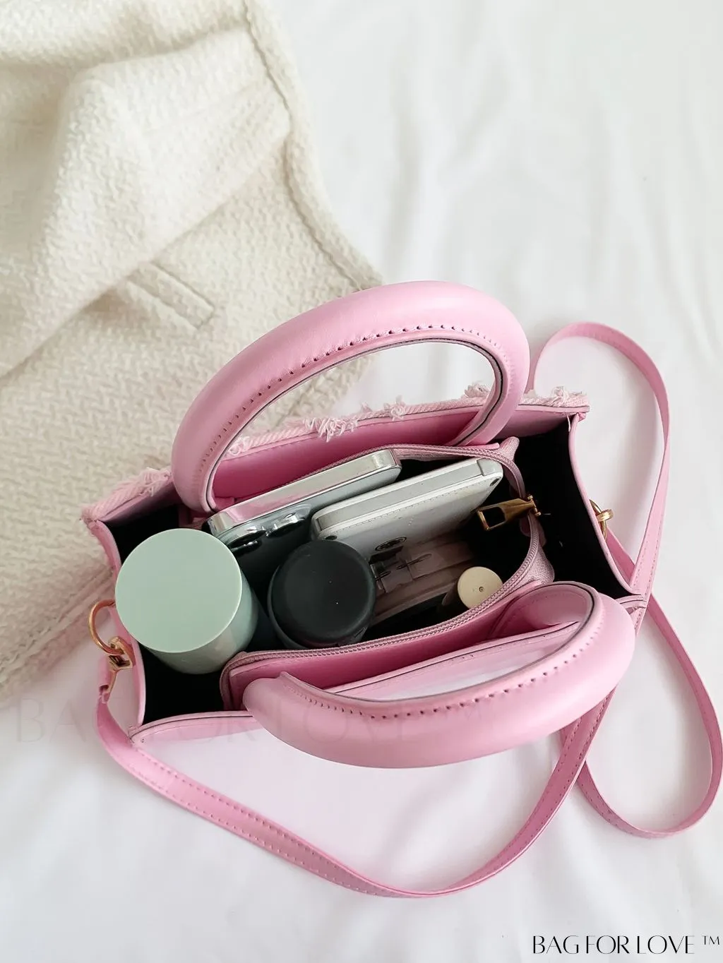BagForLove - Chic Pink Mini Crossbody Purse - Fashionable and Versatile