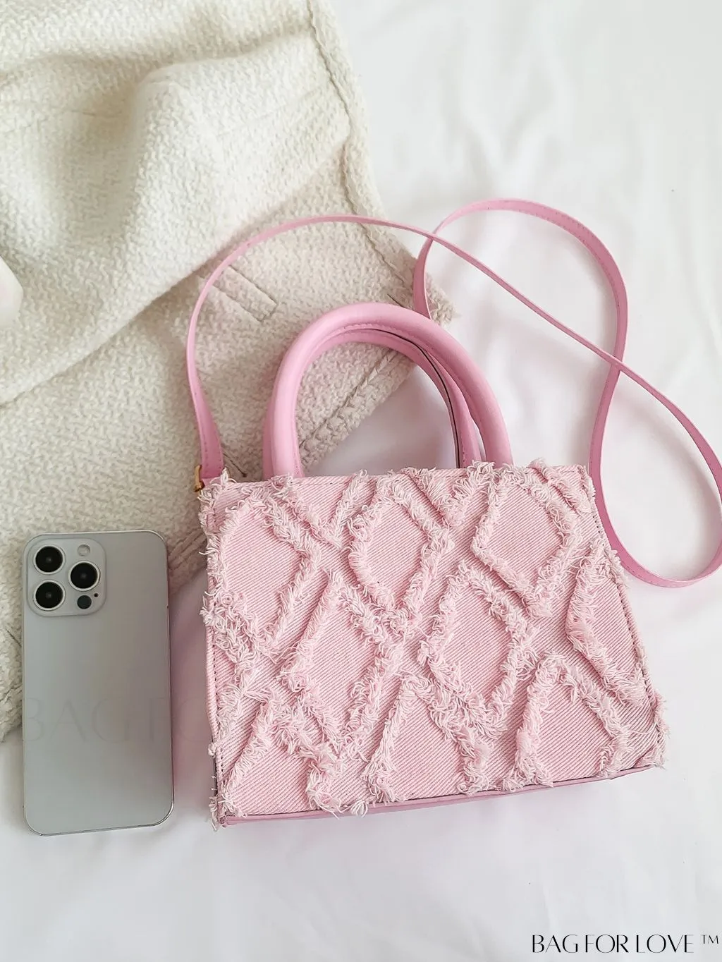 BagForLove - Chic Pink Mini Crossbody Purse - Fashionable and Versatile