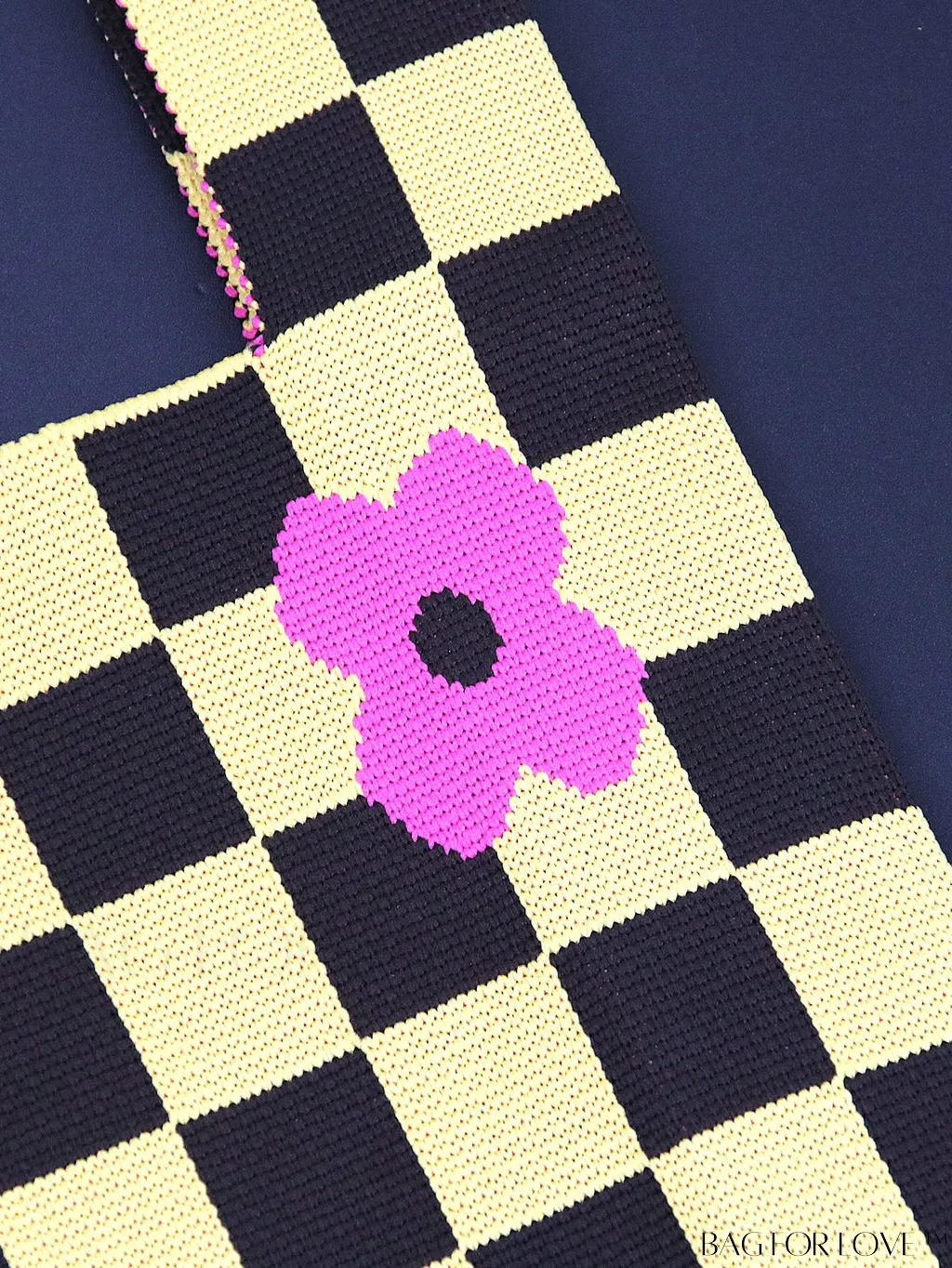 BagForLove - Chic Polka Dot Knit Mini Shoulder Bag: Color Block Tote for Women, Ideal Spring/Summer Accessory