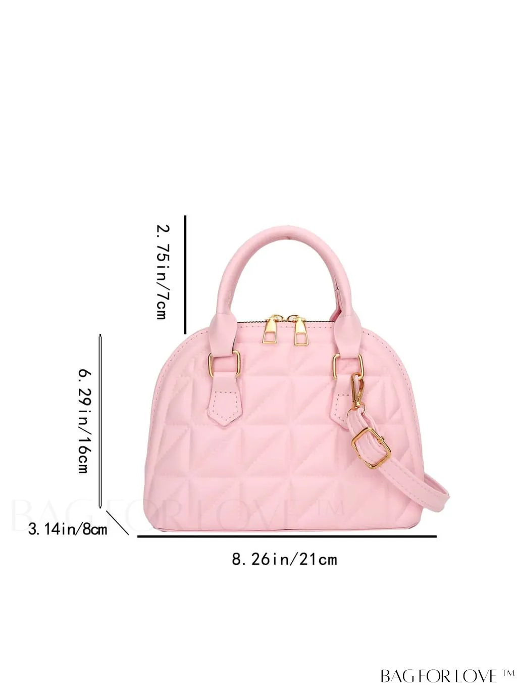 BagForLove - Chic Quilted Dome Handbag - Effortlessly Minimalist Design