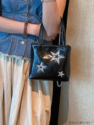 BagForLove - Chic Star Pattern PU Handbag for Stylish Women
