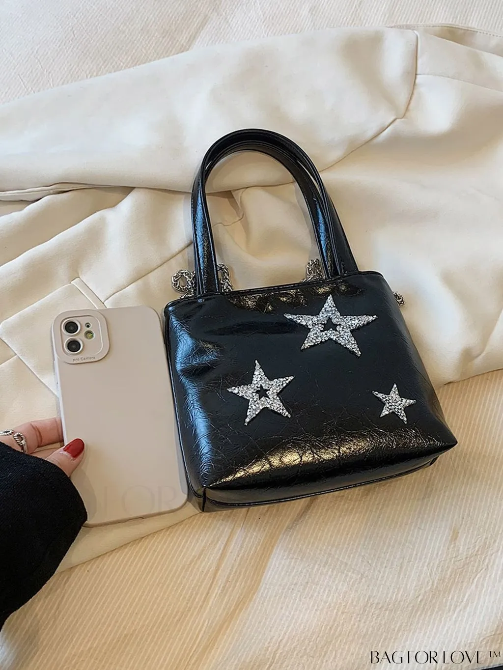 BagForLove - Chic Star Pattern PU Handbag for Stylish Women