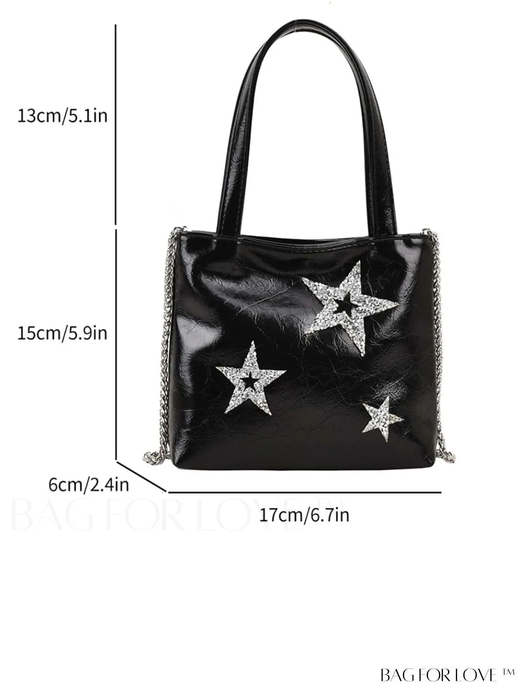 BagForLove - Chic Star Pattern PU Handbag for Stylish Women