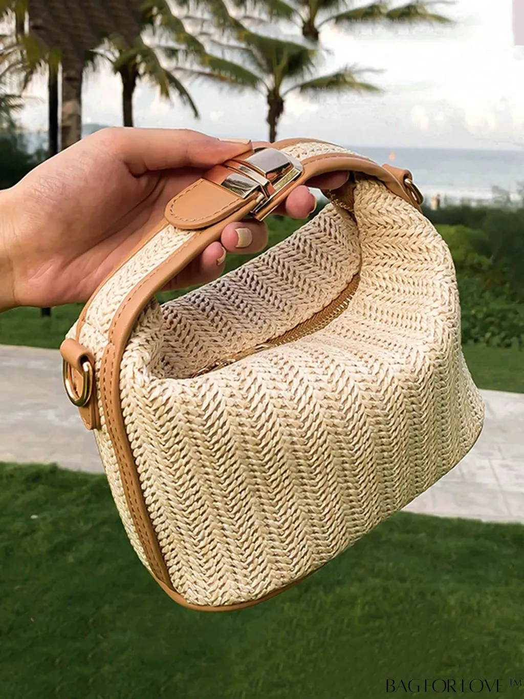 BagForLove - Chic Vacation Mini Straw Top Handle Bag