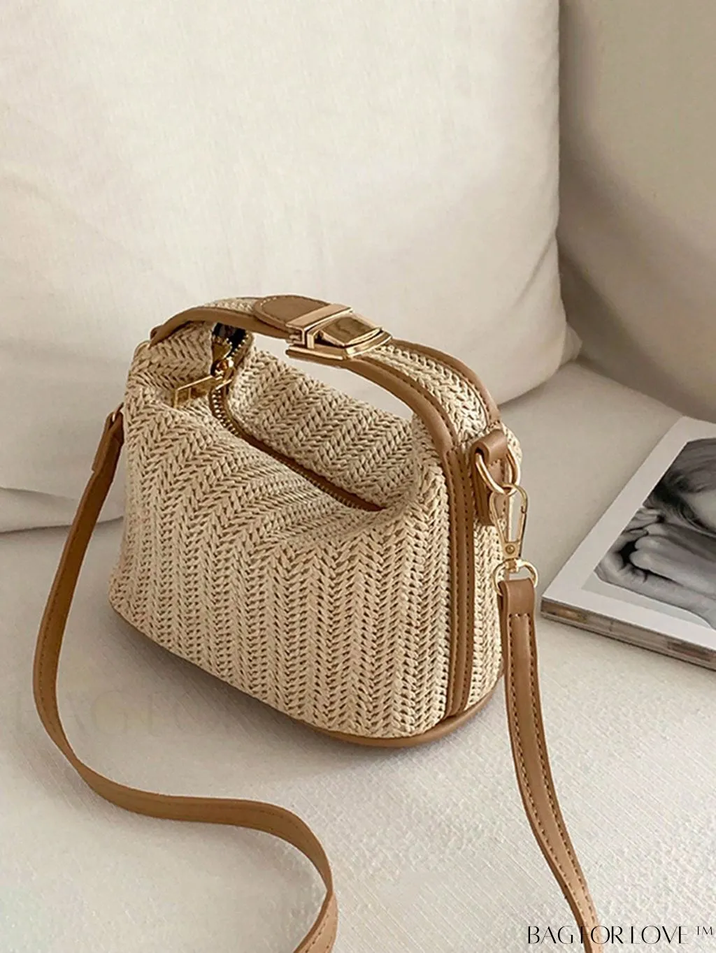 BagForLove - Chic Vacation Mini Straw Top Handle Bag