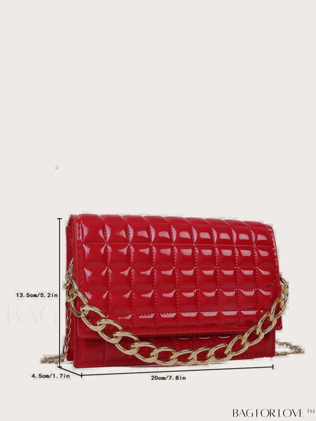BagForLove - Chic Yellow Plaid Patent Leather Square Bag with Handle & Shoulder Strap