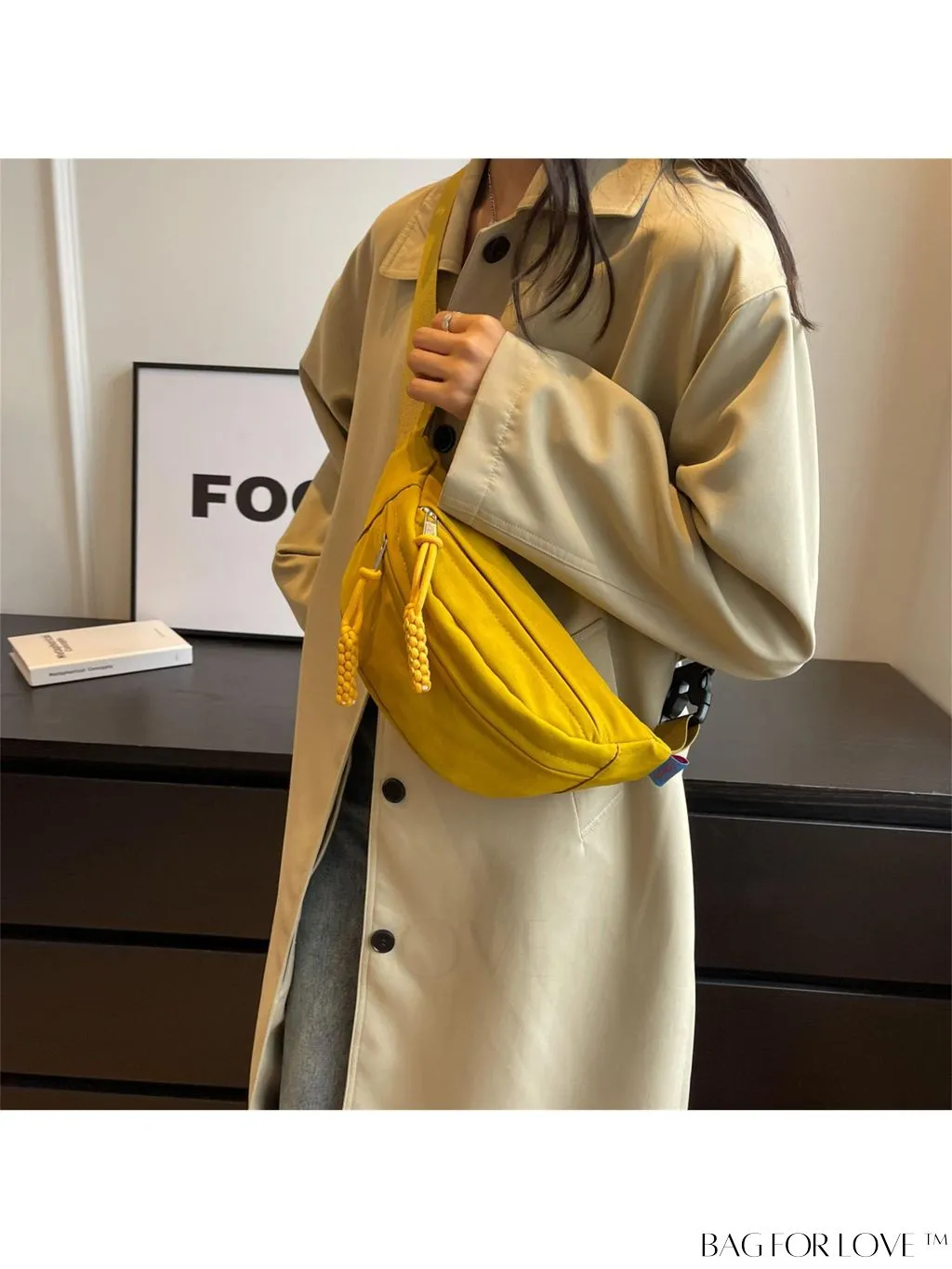 BagForLove - Compact Canvas Fanny Pack with Zipper â Minimalist and Portable