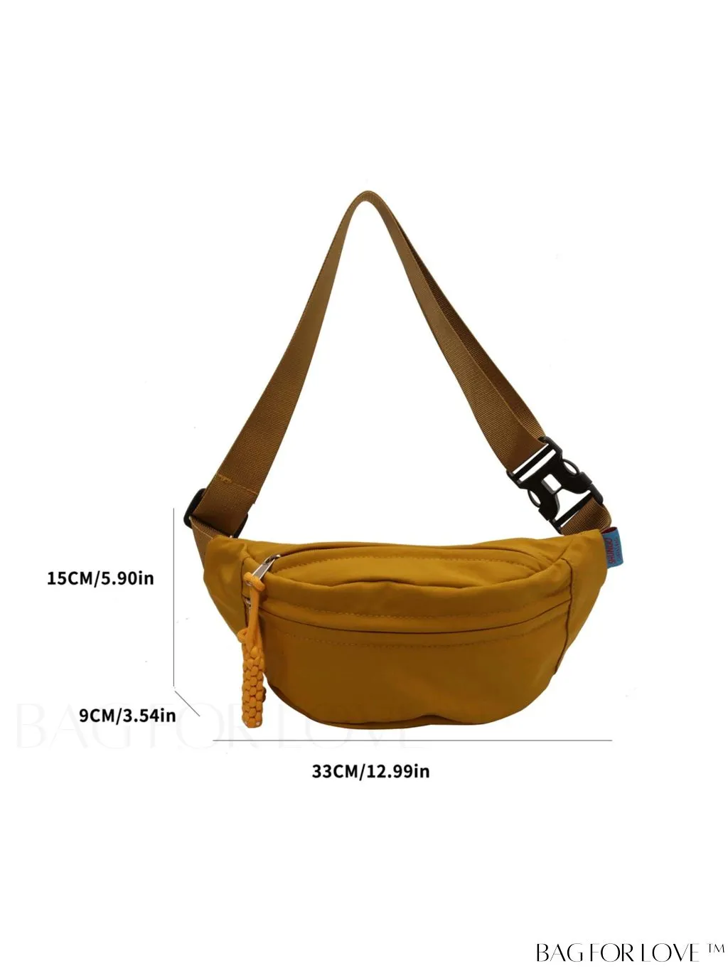 BagForLove - Compact Canvas Fanny Pack with Zipper â Minimalist and Portable