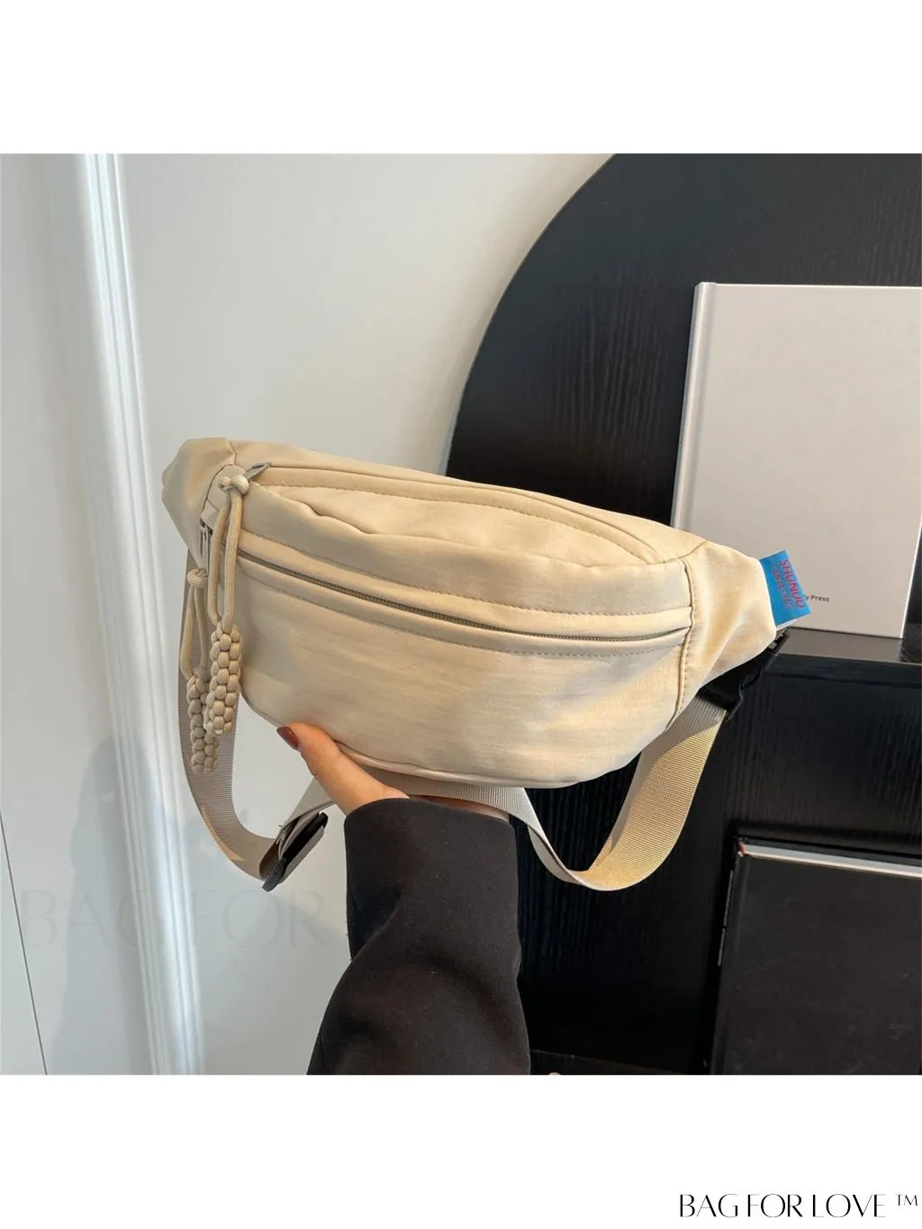 BagForLove - Compact Canvas Fanny Pack with Zipper â Minimalist and Portable